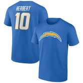 Los Angeles Chargers Justin Herbert Icon Name & Number T-Shirt | NFL On sale