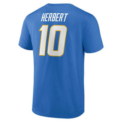 Los Angeles Chargers Justin Herbert Icon Name & Number T-Shirt | NFL On sale