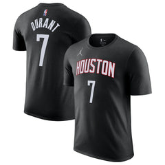 Black Kevin Durant Houston Rockets Jordan Brand Statement Edition Name & Number T-Shirt sale | NBA