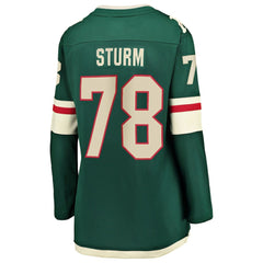 Nico Sturm Minnesota Wild Fanatics Women's Home Breakaway Jersey - NHL Jerseys