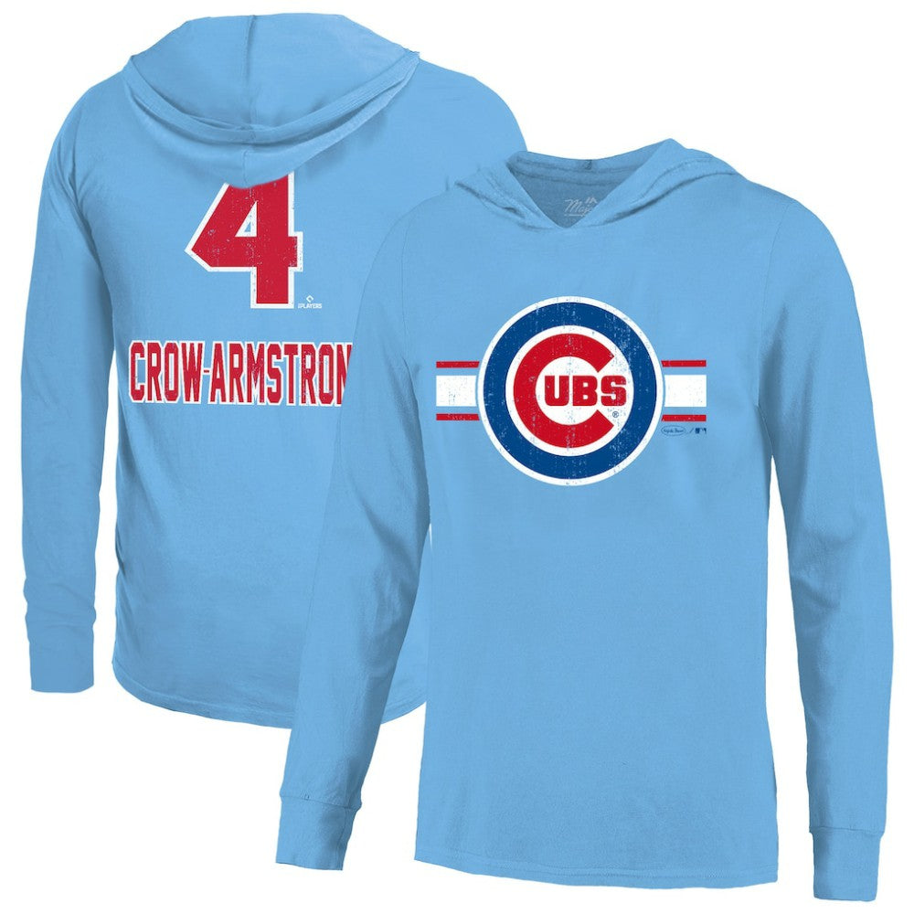 Pete Crow-Armstrong Chicago Cubs Majestic Threads Lightweight Name & Number Hoodie - MLB Hoodies