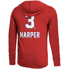 Bryce Harper Philadelphia Phillies Majestic Threads Lightweight Name & Number Hoodie - MLB Hoodies