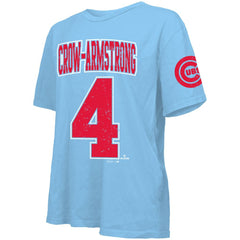 Pete Crow-Armstrong Chicago Cubs Majestic Threads Women's Oversized Name & Number T-Shirt - MLB T-shirts