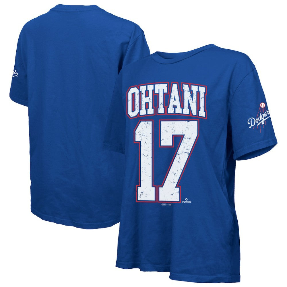 Shohei Ohtani Los Angeles Dodgers Majestic Threads Women's Oversized Name & Number T-Shirt - MLB T-shirts