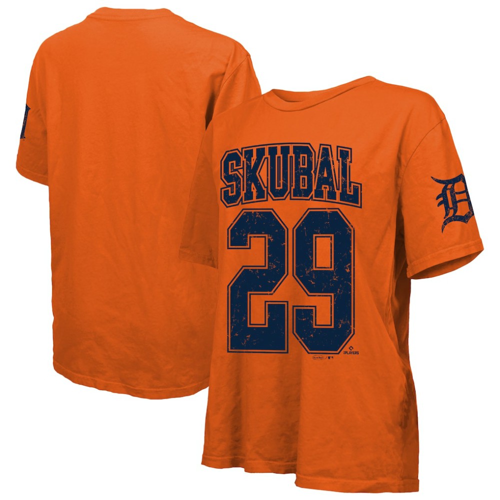 Tarik Skubal Detroit Tigers Majestic Threads Women's Oversized Name & Number T-Shirt - MLB T-shirts
