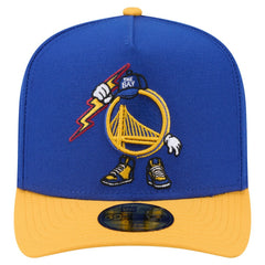 Royal Golden State Warriors Injection Cartoon Logo A-Frame 59FIFTY Fitted Hat sale | NBA