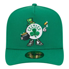 Kelly Green Boston Celtics Injection Cartoon Logo A-Frame 59FIFTY Fitted Hat | NBA