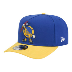 Royal Golden State Warriors Injection Cartoon Logo A-Frame 9FIFTY Adjustable Hat sale | NBA
