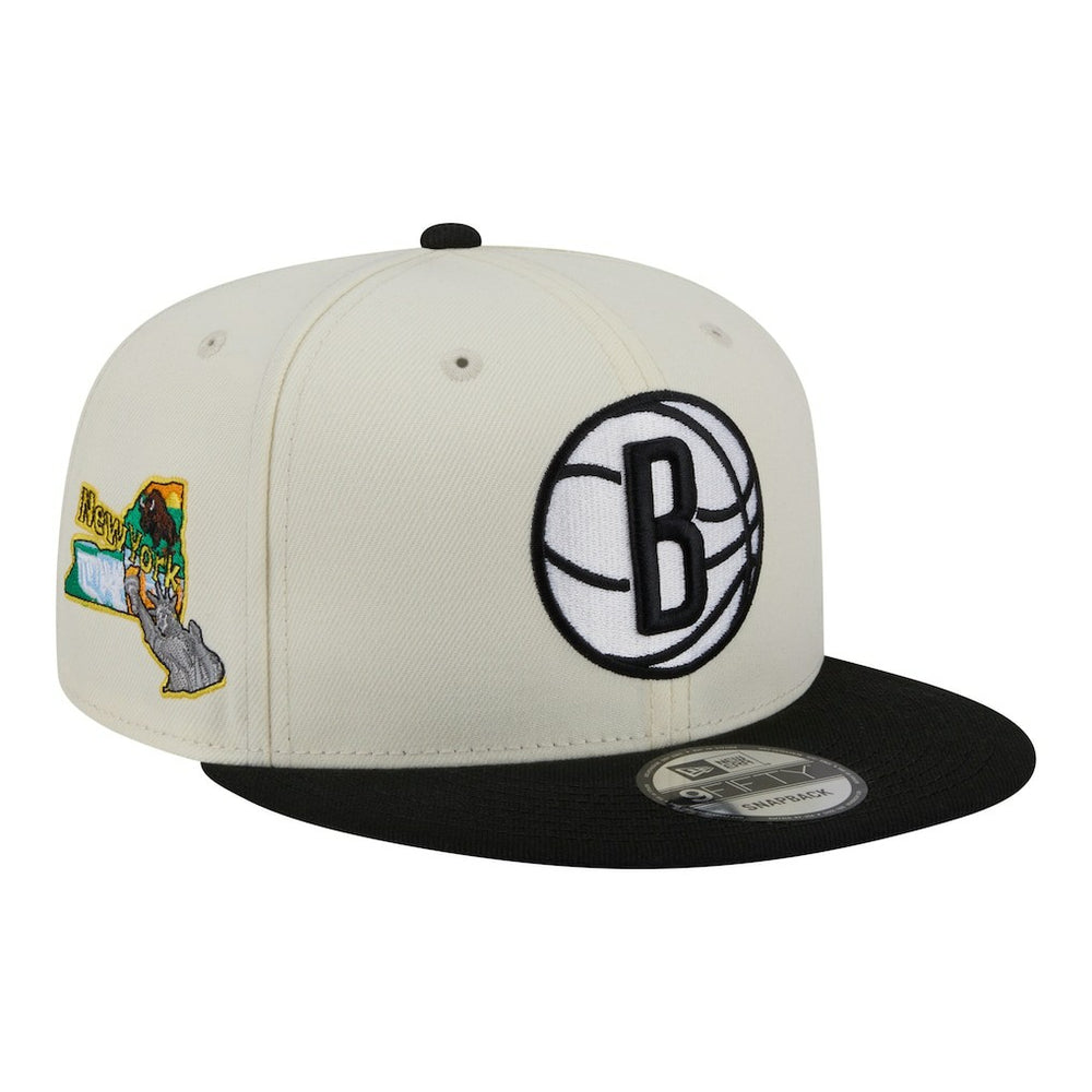 White Brooklyn Nets Injection Localized 9FIFTY Snapback Hat | NBA