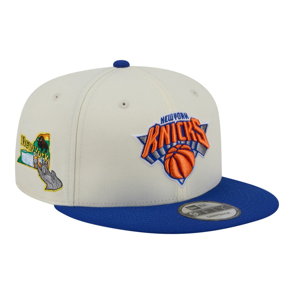 White New York Knicks Injection Localized 9FIFTY Snapback Hat | NBA