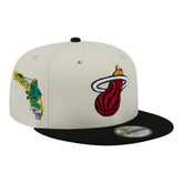 White Miami Heat Injection Localized 9FIFTY Snapback Hat | NBA