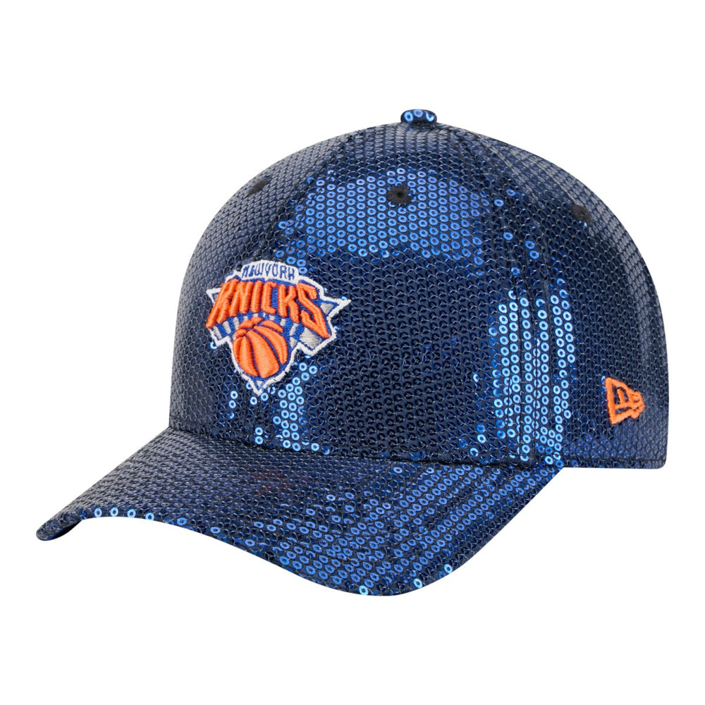 Blue New York Knicks Women's Sequin M-Crown 9FORTY Adjustable Hat | NBA