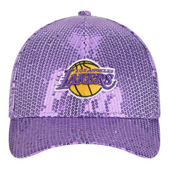 Purple Los Angeles Lakers Women's Sequin M-Crown 9FORTY Adjustable Hat | NBA