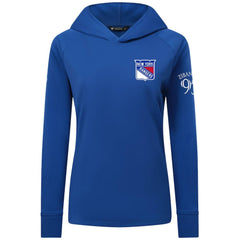 Mika Zibanejad New York Rangers Levelwear Women's Impression Name & Number Raglan Hoodie - NHL Hoodies