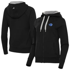Black Orlando Magic Antigua Women's New Logo Victory Full-Zip Hooded Sweatshirt | NBA