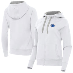 White Orlando Magic Antigua Women's New Logo Victory Full-Zip Hooded Sweatshirt | NBA