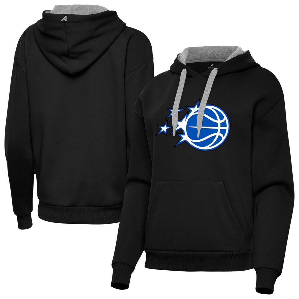 Black Orlando Magic Antigua Women's New Logo Victory Pullover Hoodie | NBA