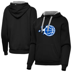 Black Orlando Magic Antigua Women's New Logo Victory Pullover Hoodie | NBA