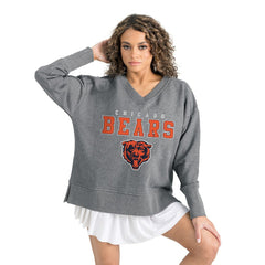 Chicago Bears Gameday Couture Women's French Terry V-Neck Pullover Sweatshirt | NFL Online