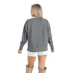 Miami Dolphins Gameday Couture Women's French Terry V-Neck Pullover Sweatshirt | NFL Hot