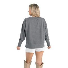 New York Jets Gameday Couture Women's French Terry V-Neck Pullover Sweatshirt | NFL Hot