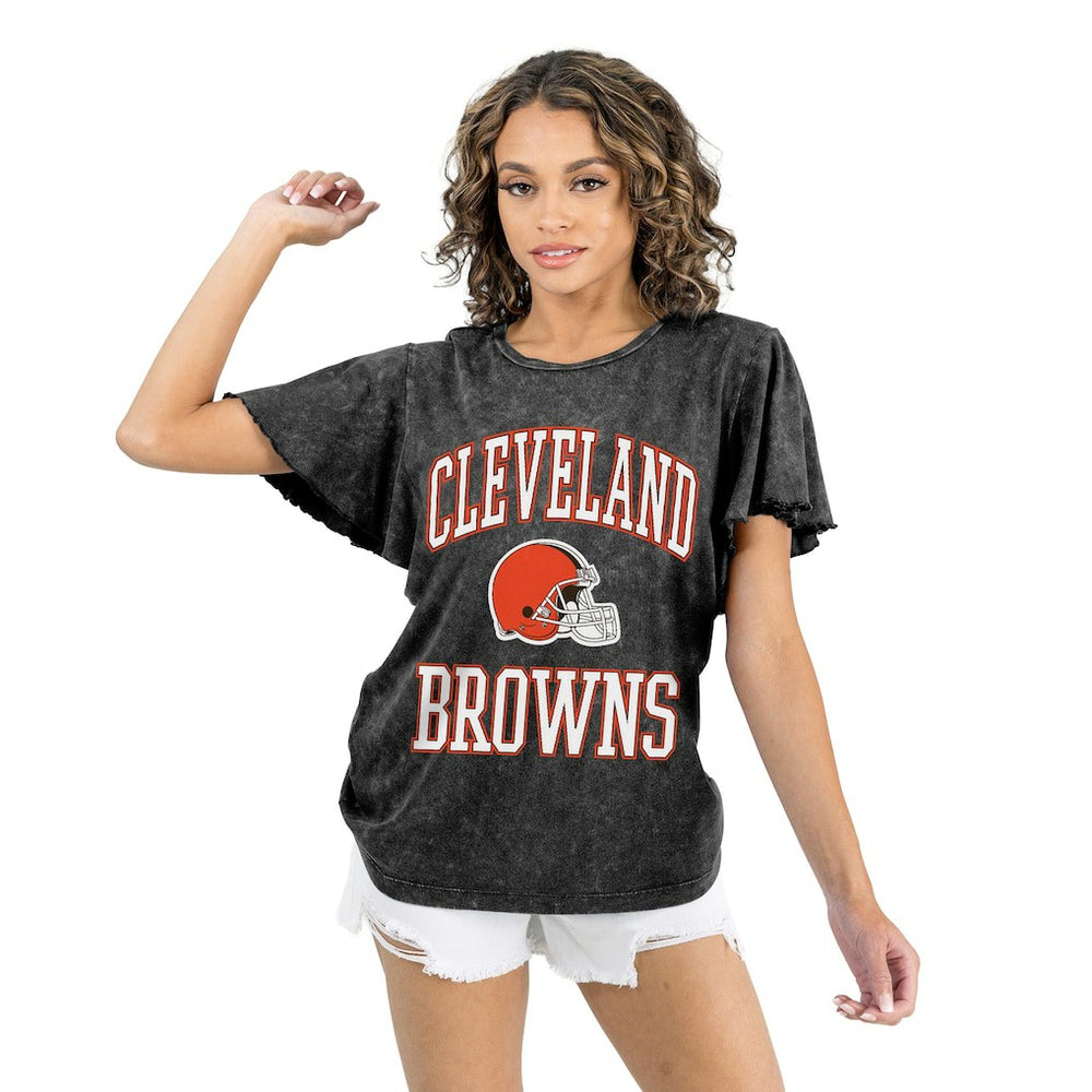 Cleveland Browns Gameday Couture Women's Relaxed Flutter Sleeve T-Shirt | NFL Sale