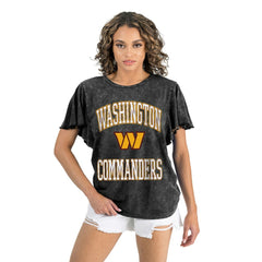 Washington Commanders Gameday Couture Women's Relaxed Flutter Sleeve T-Shirt | NFL New