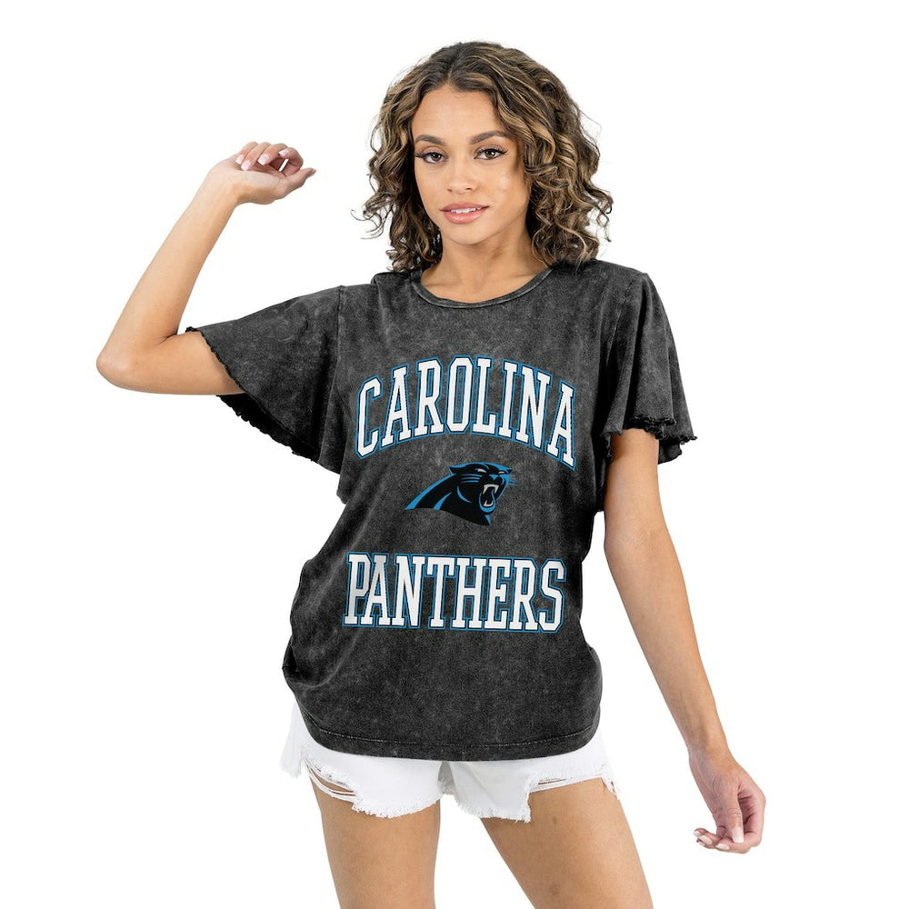 Carolina Panthers Gameday Couture Women's Relaxed Flutter Sleeve T-Shirt | NFL Online