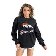 Denver Broncos Gameday Couture Women's Oversized Long Sleeve T-Shirt | NFL Discount