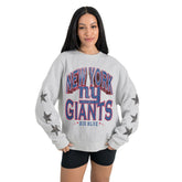 New York Giants Gameday Couture Women's Resilience Relaxed Rhinestone Pullover Sweatshirt | NFL Hot