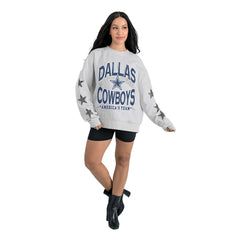 Dallas Cowboys Gameday Couture Women's Resilience Relaxed Rhinestone Pullover Sweatshirt | NFL Online