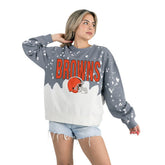 Cleveland Browns Gameday Couture Women's Oversized Faded Wash Tri-Blend Pullover Sweatshirt | NFL Near me