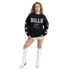 Buffalo Bills Gameday Couture Women's Velocity Relaxed Rhinestone Pullover Sweatshirt | NFL US