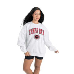 Tampa Bay Buccaneers Gameday Couture Women's Traditional Logo Oversized Premium Fleece Pullover Sweatshirt | NFL Near me