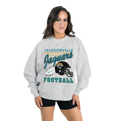 Jacksonville Jaguars Gameday Couture Women's Home Turf Oversized Premium Fleece Pullover Sweatshirt | NFL Hot