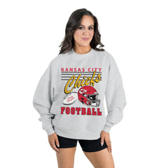 Kansas City Chiefs Gameday Couture Women's Home Turf Oversized Premium Fleece Pullover Sweatshirt | NFL New