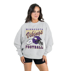 Minnesota Vikings Gameday Couture Women's Home Turf Oversized Premium Fleece Pullover Sweatshirt | NFL US