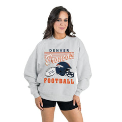 Denver Broncos Gameday Couture Women's Home Turf Oversized Premium Fleece Pullover Sweatshirt | NFL Discount