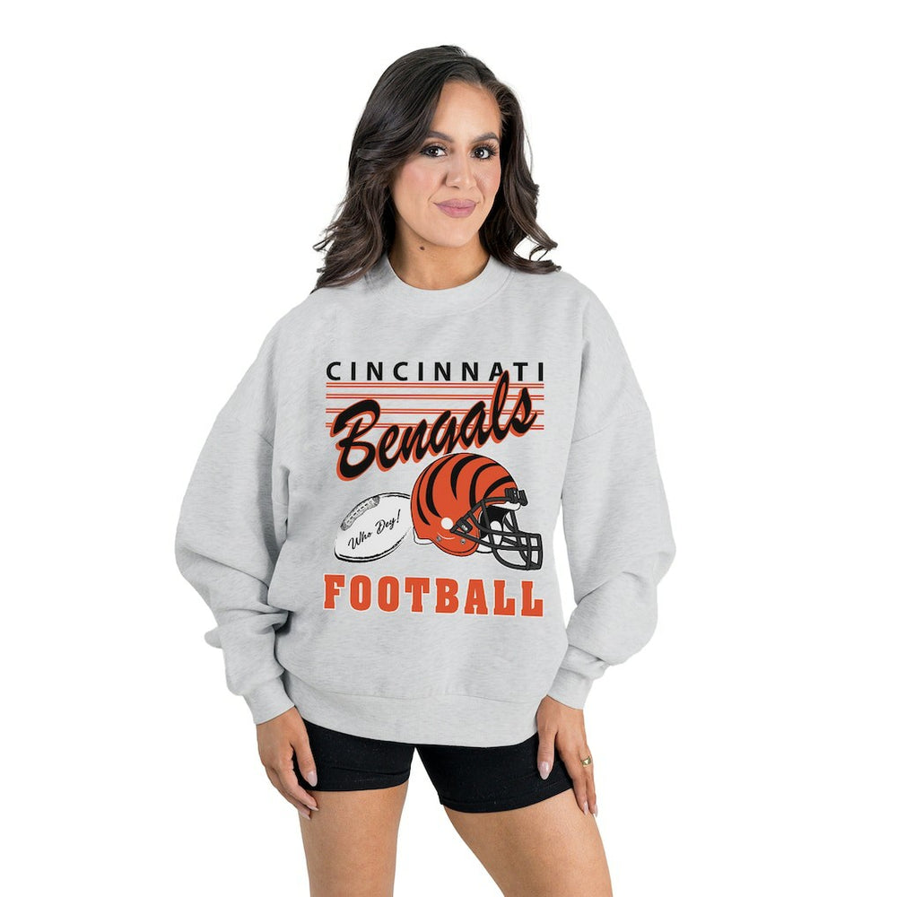 Cincinnati Bengals Gameday Couture Women's Home Turf Oversized Premium Fleece Pullover Sweatshirt | NFL Online