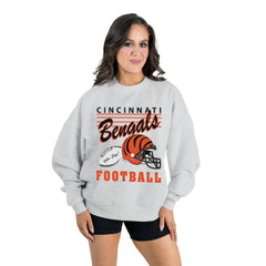 Cincinnati Bengals Gameday Couture Women's Home Turf Oversized Premium Fleece Pullover Sweatshirt | NFL Online
