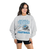 Detroit Lions Gameday Couture Women's Home Turf Oversized Premium Fleece Pullover Sweatshirt | NFL Outlet