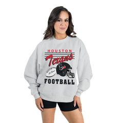 Houston Texans Gameday Couture Women's Home Turf Oversized Premium Fleece Pullover Sweatshirt | NFL New