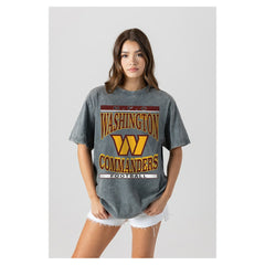 Washington Commanders Gameday Couture Women's Oversized Classic Grind Washed T-Shirt | NFL Near me