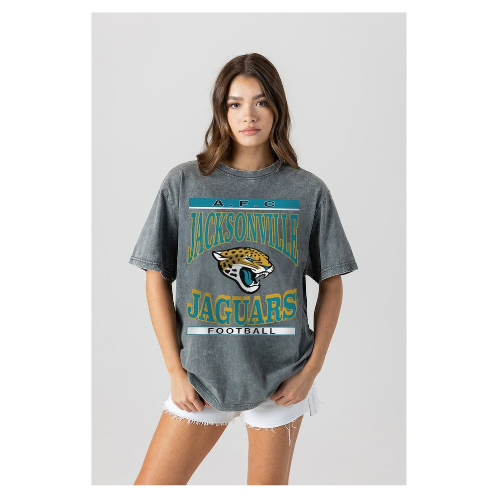 Jacksonville Jaguars Gameday Couture Women's Oversized Classic Grind Washed T-Shirt | NFL On sale