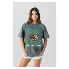 Jacksonville Jaguars Gameday Couture Women's Oversized Classic Grind Washed T-Shirt | NFL On sale