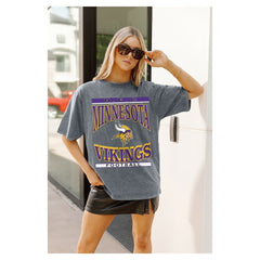 Minnesota Vikings Gameday Couture Women's Oversized Classic Grind Washed T-Shirt | NFL On sale