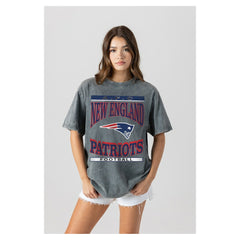 New England Patriots Gameday Couture Women's Oversized Classic Grind Washed T-Shirt | NFL On sale
