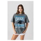 Carolina Panthers Gameday Couture Women's Oversized Classic Grind Washed T-Shirt | NFL On sale