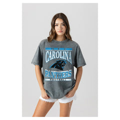 Carolina Panthers Gameday Couture Women's Oversized Classic Grind Washed T-Shirt | NFL On sale