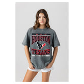 Houston Texans Gameday Couture Women's Oversized Classic Grind Washed T-Shirt | NFL New